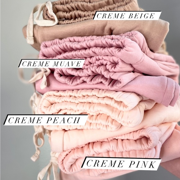 Creme Sweat Pants (Creme Muave) - Picture 2 of 2